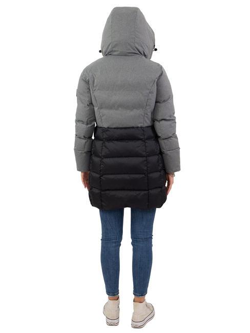 CIRRUS LT Piumino con cappuccio grigio melange - nero - Piumini Donna