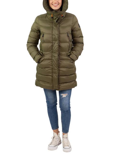 CHALA NY Piumino lungo oliva cupo - Piumini Donna