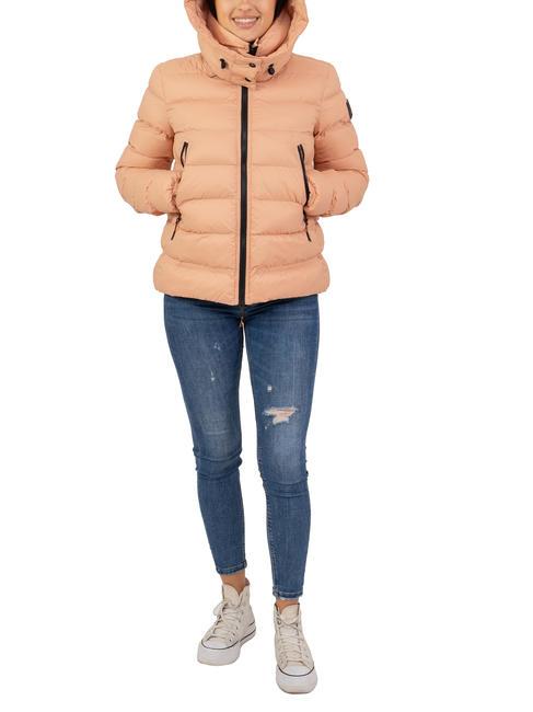 NISTON NY Piumino corto con cappuccio marrone bombay - Piumini Donna