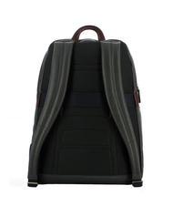 PIQUADRO X1 Zaino porta PC 15,6" in pelle blu/marrone - Zaini da lavoro porta PC - 3