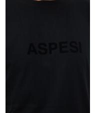 ASPESI BASIC FLOCK T-shirt in cotone con logo black - T-shirt Uomo - 2