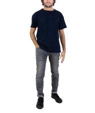 ASPESI BASIC FLOCK T-shirt in cotone con logo navy - T-shirt Uomo - 5