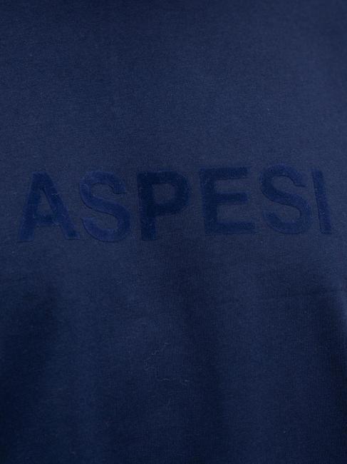 BASIC FLOCK T-shirt in cotone con logo navy - T-shirt Uomo