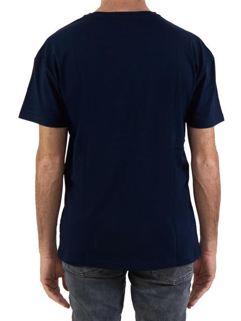 BASIC FLOCK T-shirt in cotone con logo navy - T-shirt Uomo