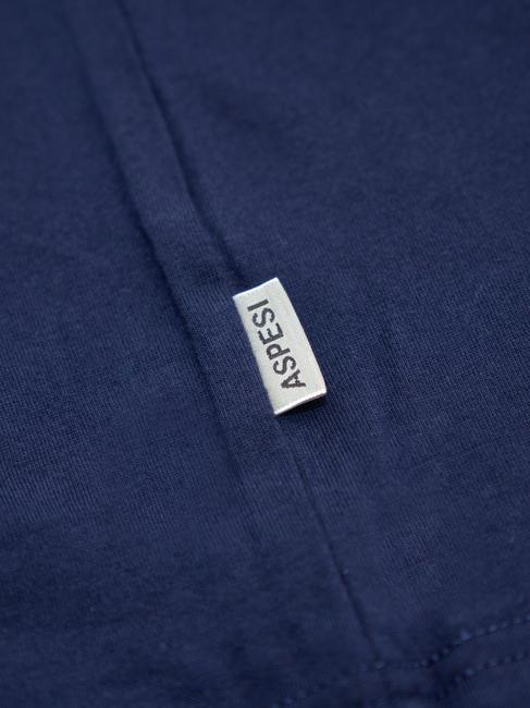 BASIC FLOCK T-shirt in cotone con logo navy - T-shirt Uomo