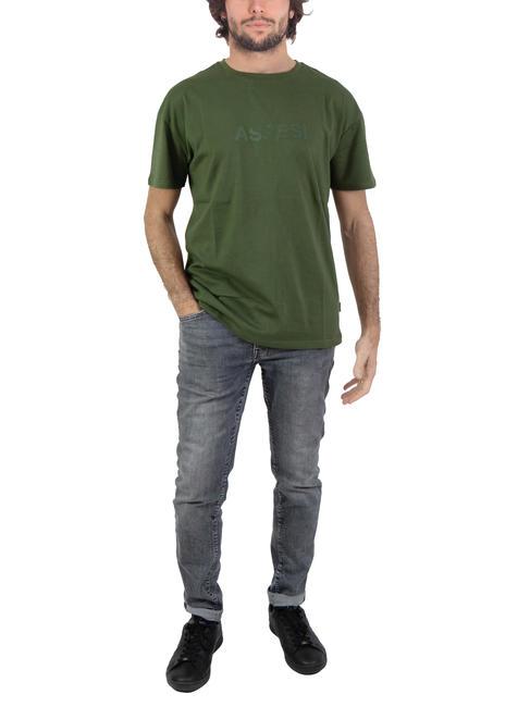 BASIC FLOCK T-shirt in cotone con logo military - T-shirt Uomo