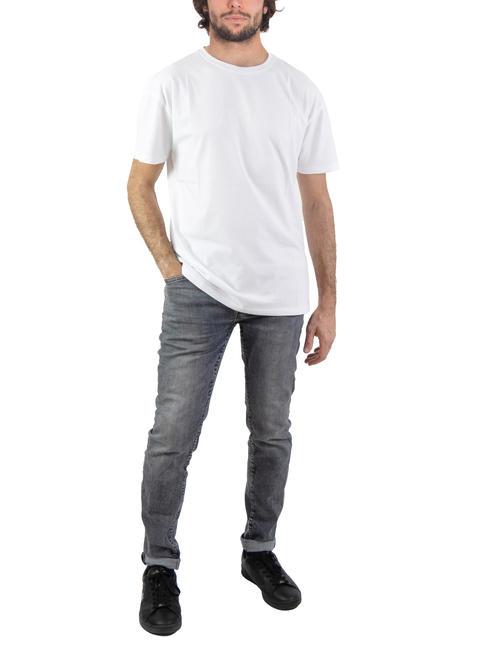 BASIC FLOCK T-shirt in cotone con logo white - T-shirt Uomo