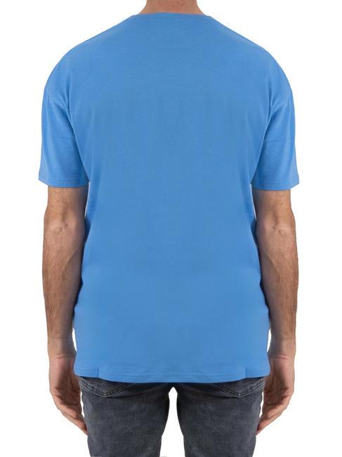 BASIC T-shirt in cotone con logo light blue - T-shirt Uomo