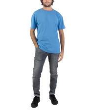 ASPESI BASIC T-shirt in cotone con logo light blue - T-shirt Uomo - 5