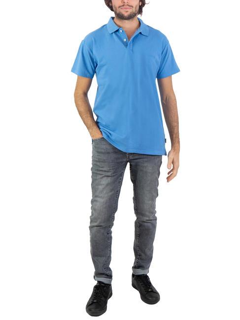 BASIC Polo stretch manica corta light blue - Polo Uomo