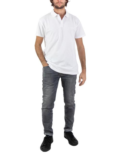 BASIC Polo stretch manica corta white - Polo Uomo