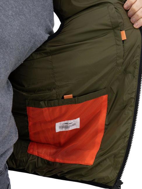 PORPOISE NY Gilet imbottito oliva cupo - Giacche smanicate Uomo