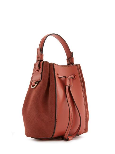 MIASTELLA Borsa mini secchiello in pelle cannella - Borse Donna