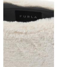 FURLA MOON Borsa a spalla con tracolla white cotton - Borse Donna - 5
