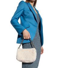 FURLA MOON Borsa a spalla con tracolla white cotton - Borse Donna - 6