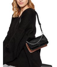 FURLA SPLENDIDA MIni bag in pelle con tracolla nero+cognac h - Borse Donna - 7