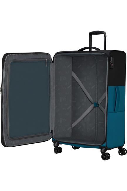 DARING DASH Trolley grande espandibile black blue - Trolley Semirigidi