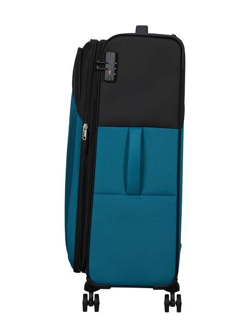DARING DASH Trolley grande espandibile black blue - Trolley Semirigidi