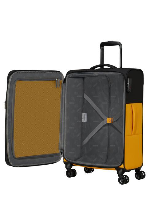 DARING DASH Trolley grande espandibile black/yellow - Trolley Semirigidi