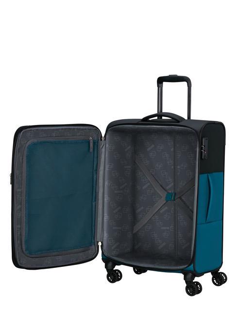 DARING DASH Trolley medio espandibile black blue - Trolley Semirigidi