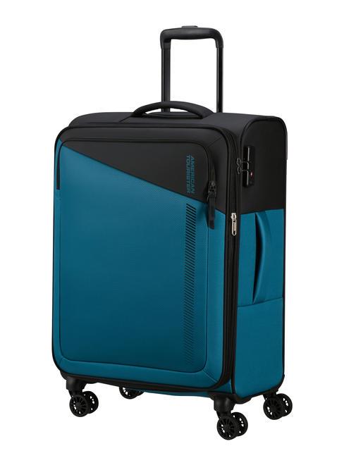 DARING DASH Trolley medio espandibile black blue - Trolley Semirigidi