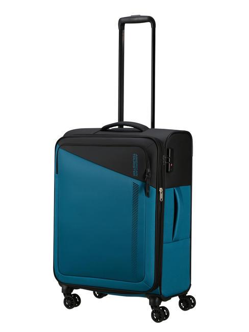 DARING DASH Trolley medio espandibile black blue - Trolley Semirigidi