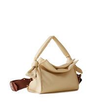 BORBONESE LOVER NYLON Borsa hobo piccola con tracolla camomilla/cuoio - Borse Donna - 2