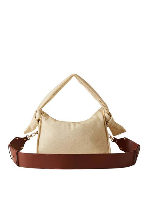 LOVER NYLON Borsa hobo piccola con tracolla camomilla/cuoio - Borse Donna