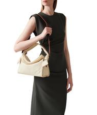 BORBONESE LOVER NYLON Borsa hobo piccola con tracolla camomilla/cuoio - Borse Donna - 5