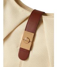 BORBONESE HOBO CORTINA MEDIUM Borsa a spalla camomilla/cuoio - Borse Donna - 4