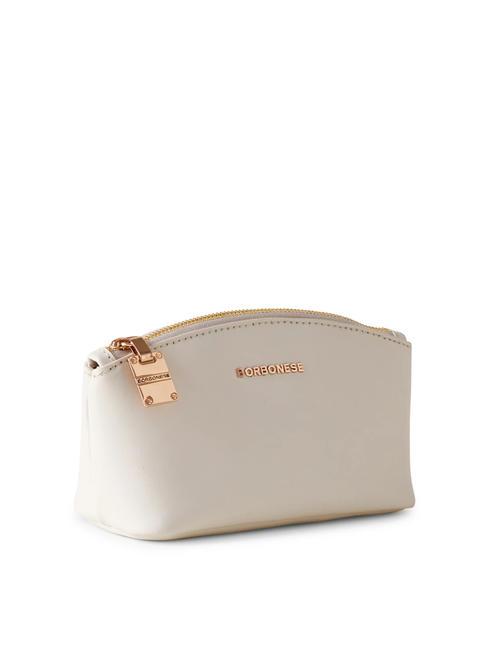 LETTERING Necessaire mini in pelle 61 chantilly cream - Bustine & Necessaire