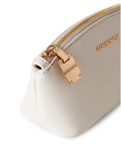 LETTERING Necessaire mini in pelle 61 chantilly cream - Bustine & Necessaire