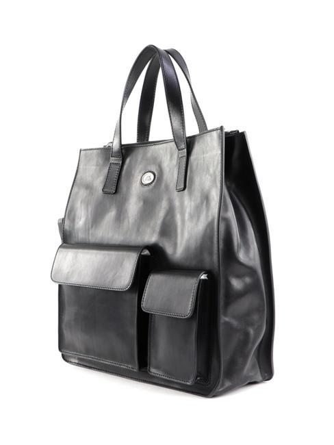 STORY UOMO Cartella shopper in pelle Nero - Borse Donna