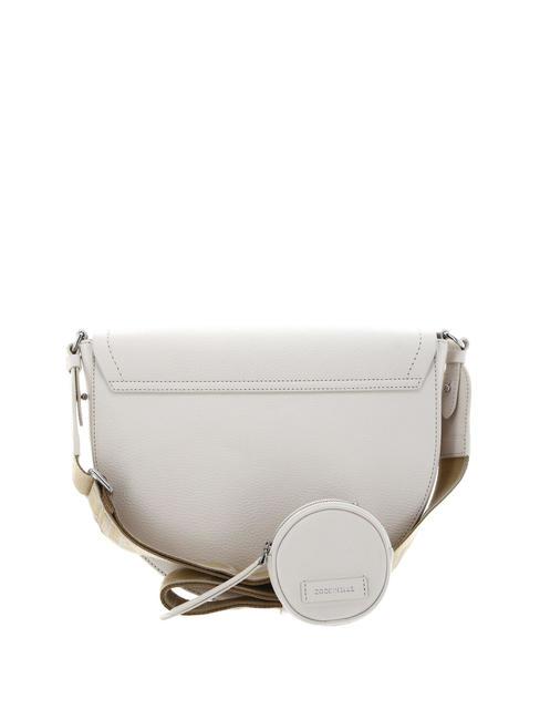 BLAIRE RIBBON Borsa pelle con flap e pouch coconut milk - Borse Donna