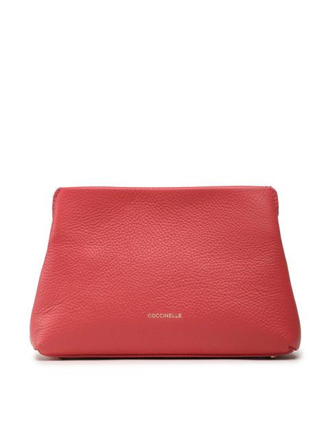 BEAT CLUTCH Borsa clutch in pelle martellata cranberry - Borse Donna