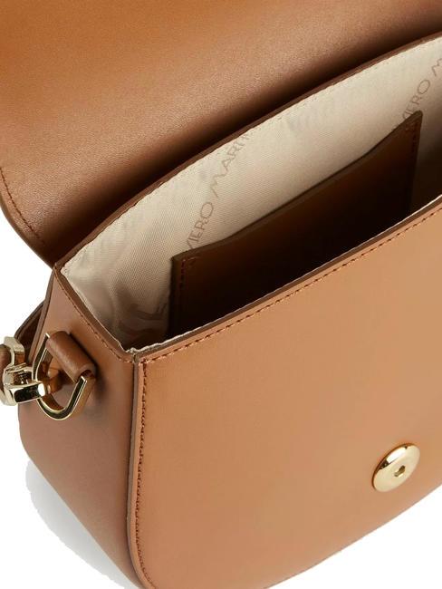 GEO SUMMER BREEZE Borsa a tracolla tonda in pelle TABACCO - Borse Donna