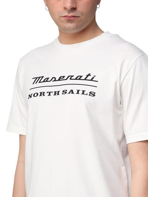 MASERATI T-shirt in cotone maxi stampa white - T-shirt Uomo