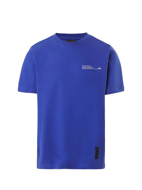 MASERATI T-shirt cotone con stampa electric blue - T-shirt Uomo