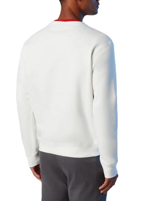 ROUND LOGO Felpa girocollo in cotone marshmallow - Felpe Uomo