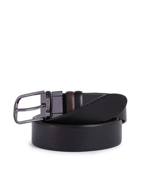 BLACK SQUARE Cintura reversibile in pelle testa di moro-nero - Cinture