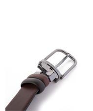 PIQUADRO BLACK SQUARE Cintura reversibile in pelle testa di moro-nero - Cinture - 3