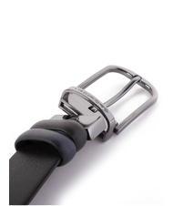 PIQUADRO BLACK SQUARE Cintura reversibile in pelle nero-blu - Cinture - 3