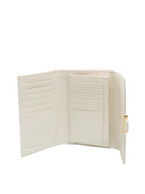 KATTIE Portafoglio medio pelle martellata coconut milk - Portafogli Donna