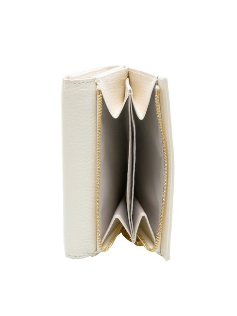 KATTIE Portafoglio medio pelle martellata coconut milk - Portafogli Donna