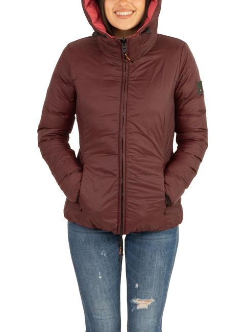 SCIRE NY DOUBLE Piumino double face con cappuccio cuoio cordovano - tabasco - Piumini Donna
