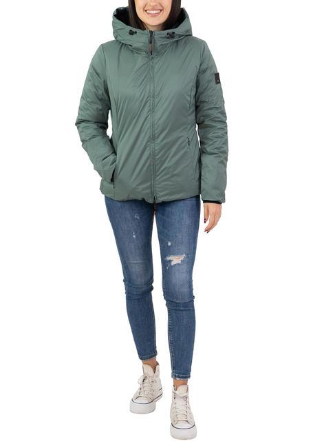 SCIRE NY DOUBLE Piumino double face con cappuccio foresta scuro - blu grafite - Piumini Donna