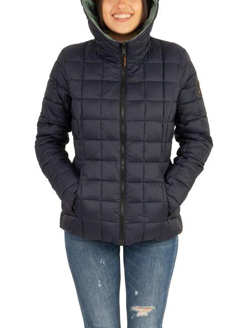 SCIRE NY DOUBLE Piumino double face con cappuccio foresta scuro - blu grafite - Piumini Donna