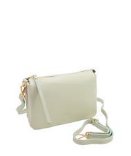 LESAC SIMONA Borsa a tracolla tris pelle dollaro artic teal - Borse Donna - 2