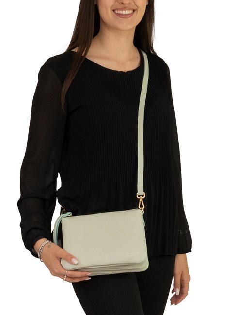 SIMONA Borsa a tracolla tris pelle dollaro artic teal - Borse Donna