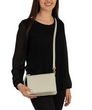 LESAC SIMONA Borsa a tracolla tris pelle dollaro artic teal - Borse Donna - 4